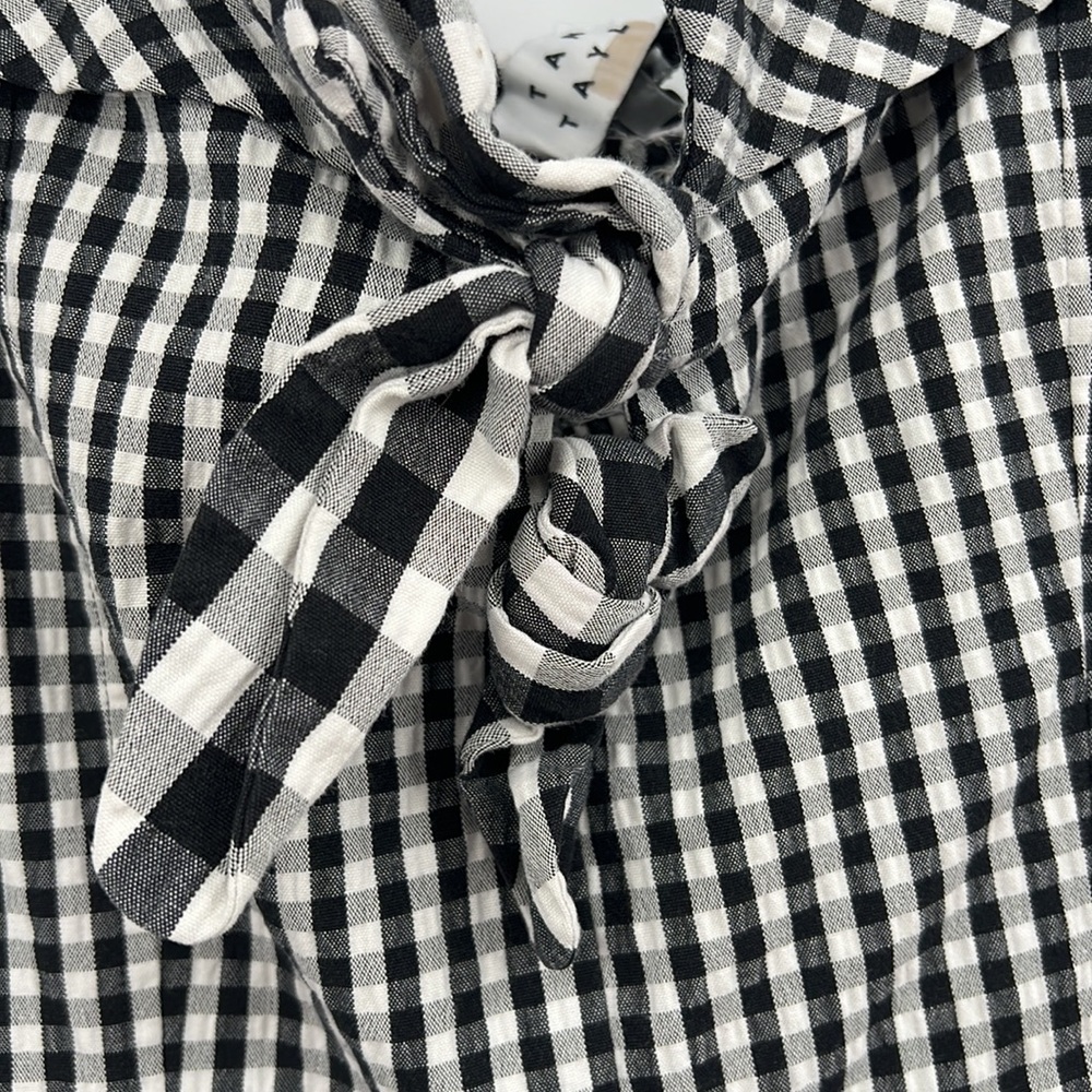 Tanya Taylor Black and White Gingham Jumpsuit - Picture 7 of 11
